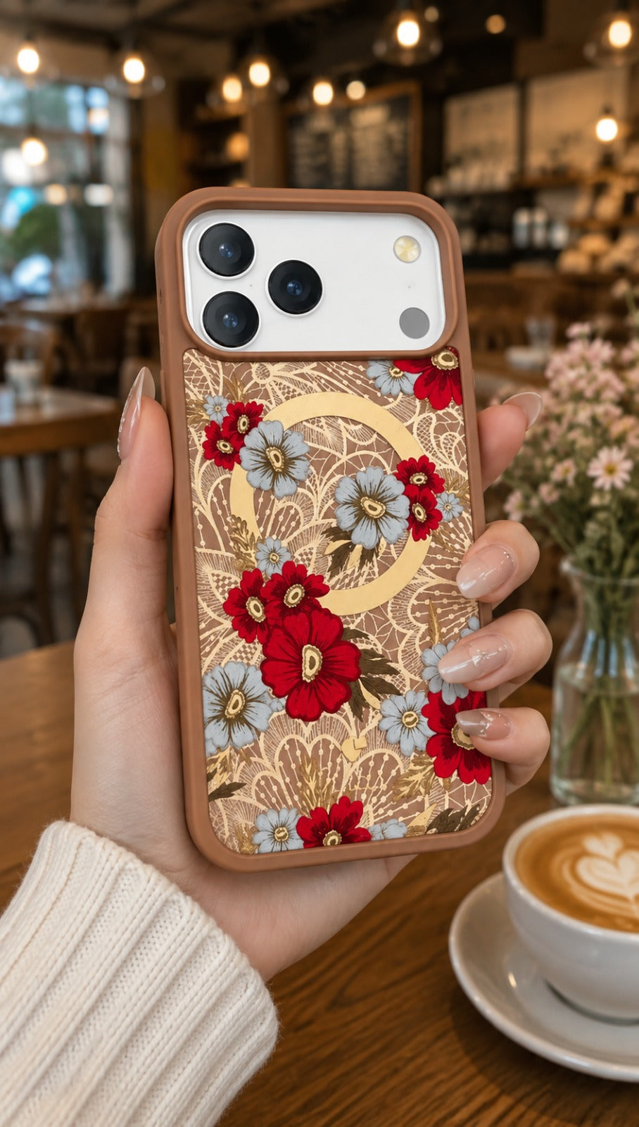 Premium Shockproof Flower Printed Magsafe Mobile Cover