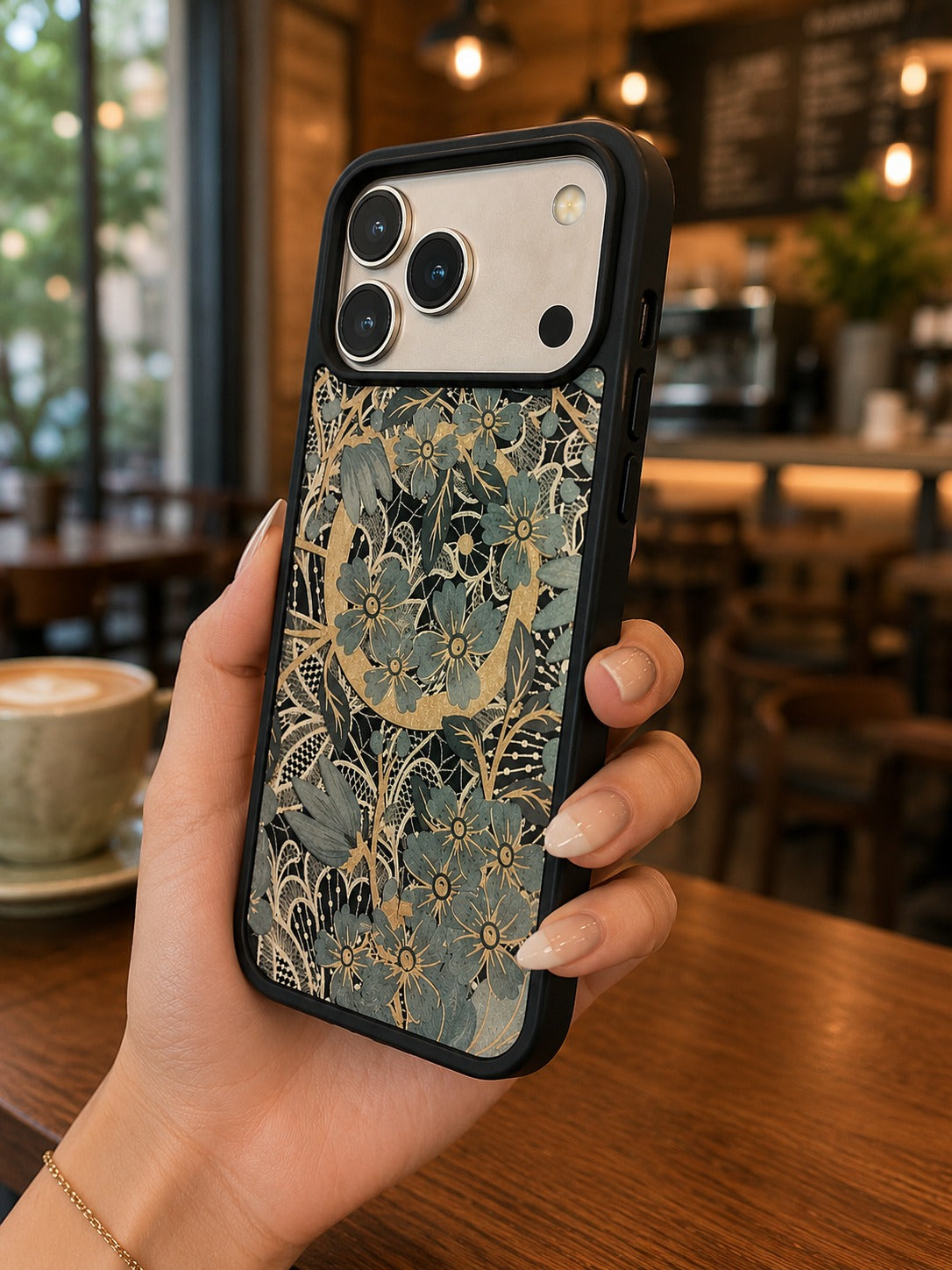 iPhone 17 Pro Premium Shockproof Flower Printed Magsafe Mobile Cover