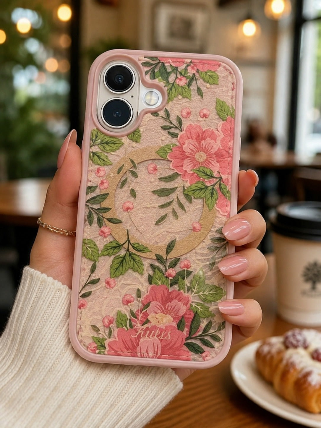Premium Shockproof Flower Printed Magsafe Mobile Cover