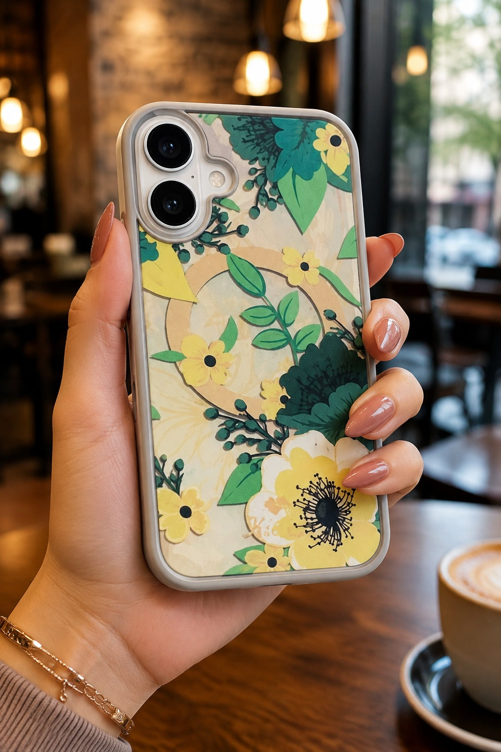 Premium Shockproof Flower Printed Magsafe Mobile Cover