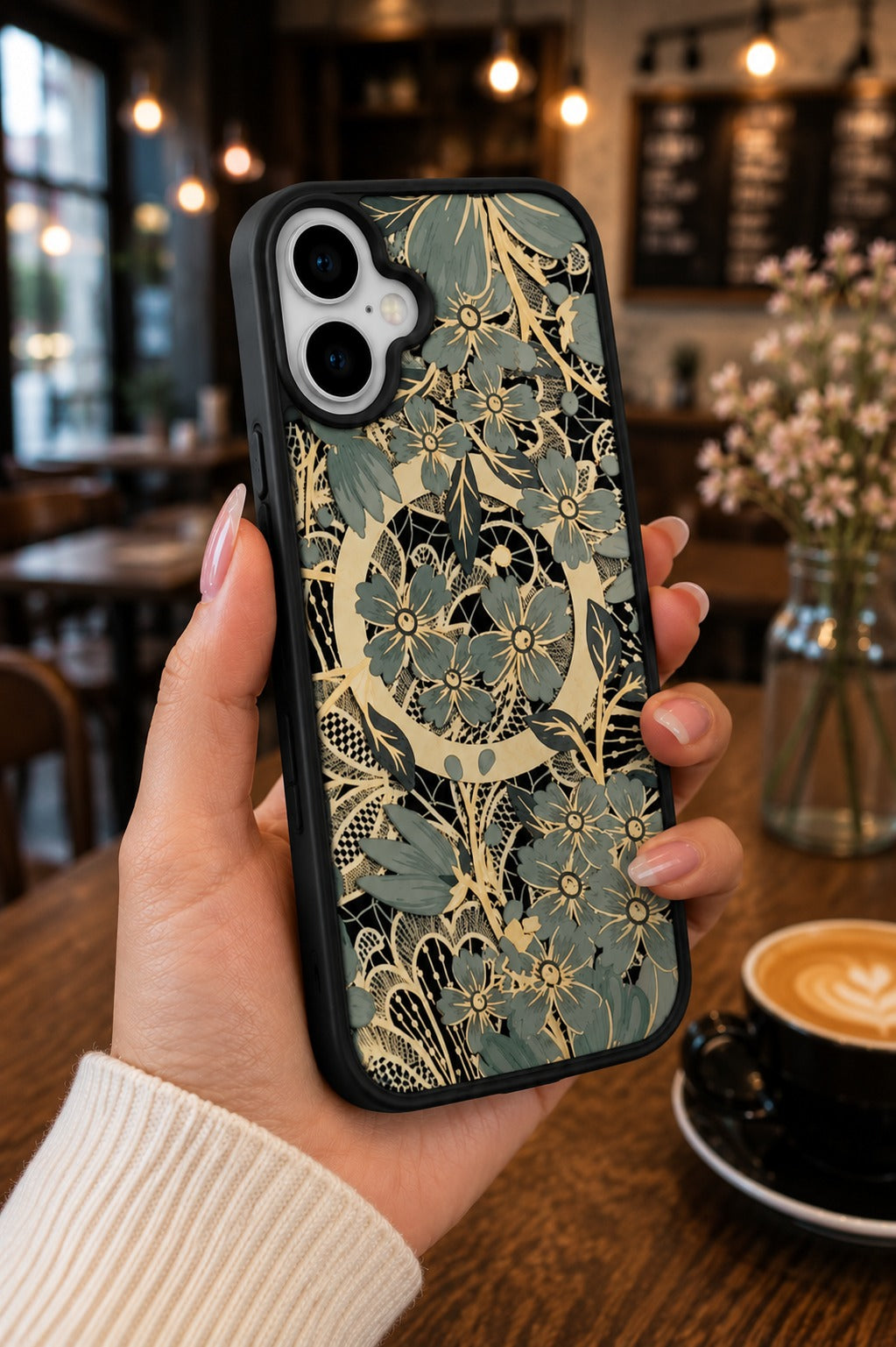 Premium Shockproof Flower Printed Magsafe Mobile Cover