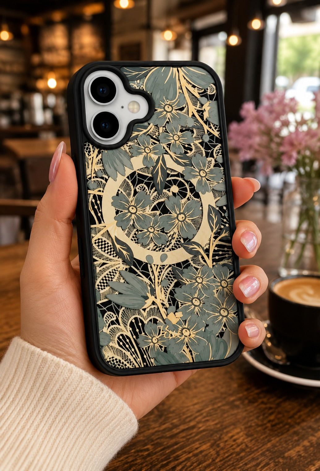 Premium Shockproof Flower Printed Magsafe Mobile Cover