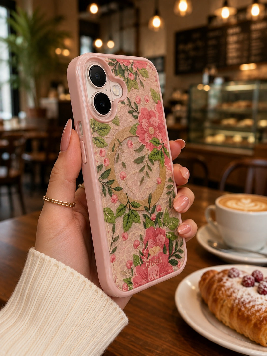Premium Shockproof Flower Printed Magsafe Mobile Cover