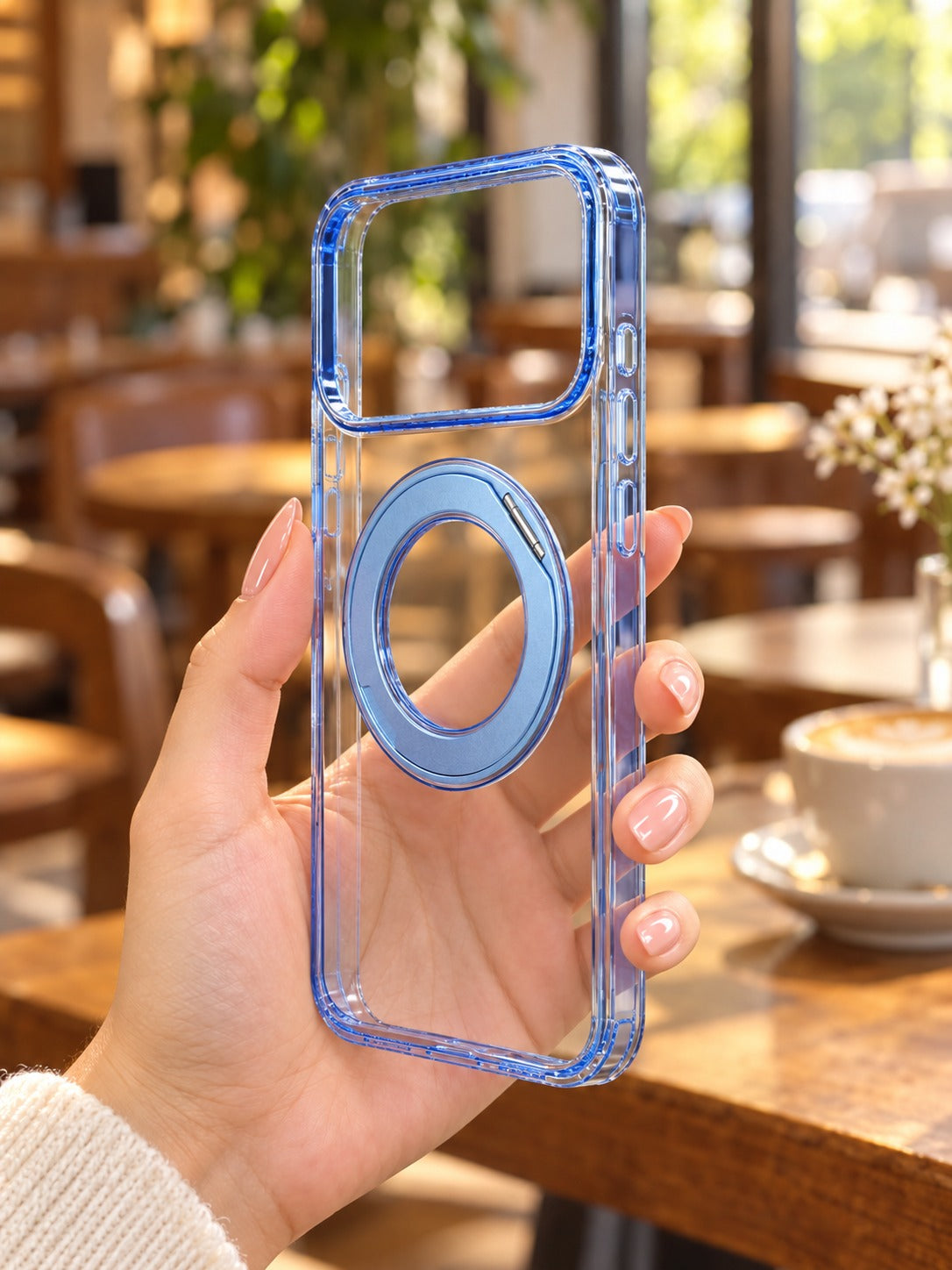 Transparent Magnetic Ring Phone Case