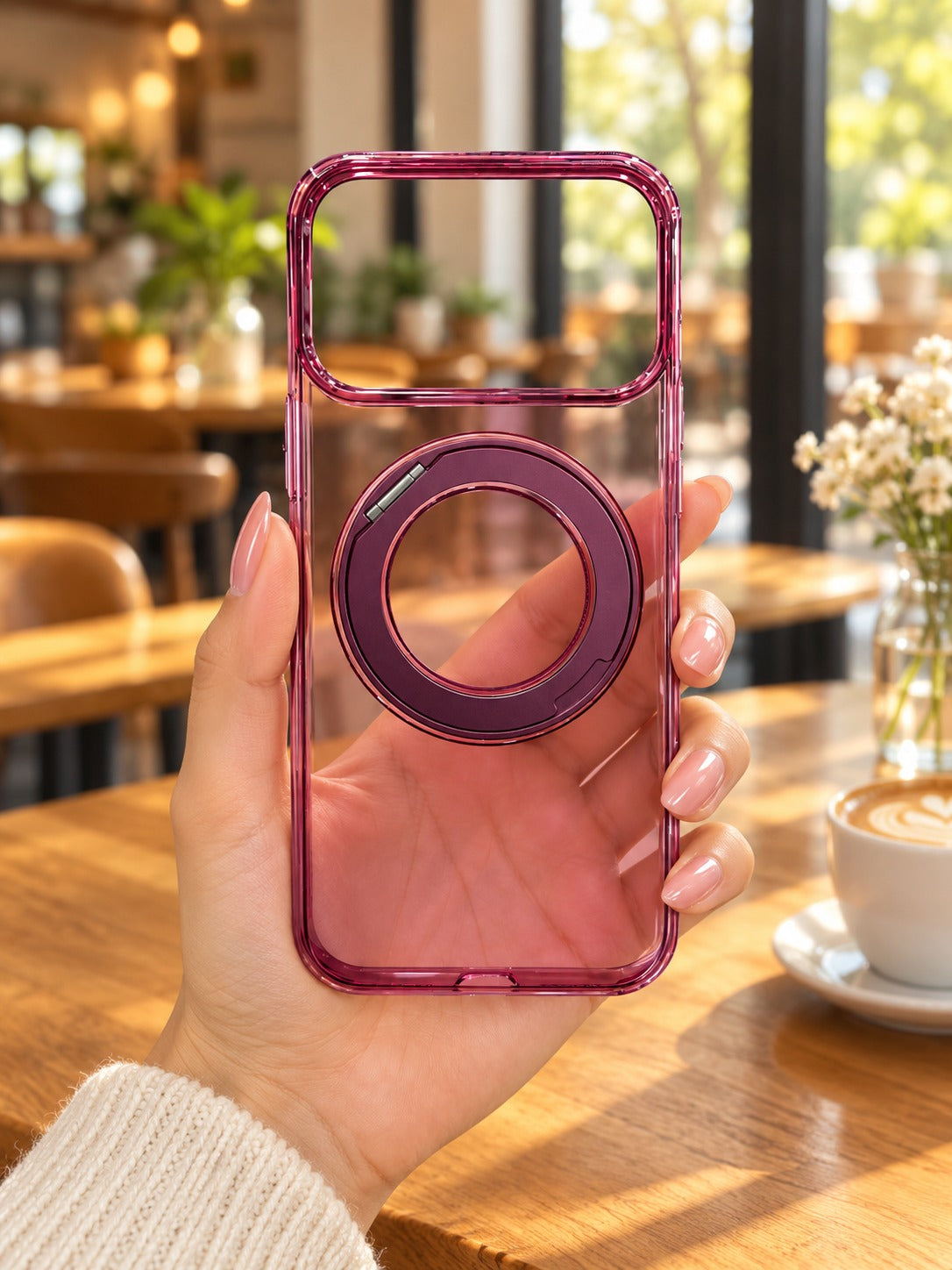 Transparent Magnetic Ring Phone Case