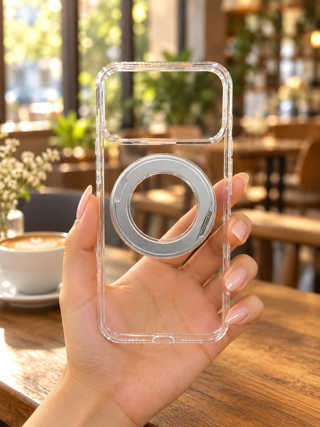 Transparent Magnetic Ring Phone Case