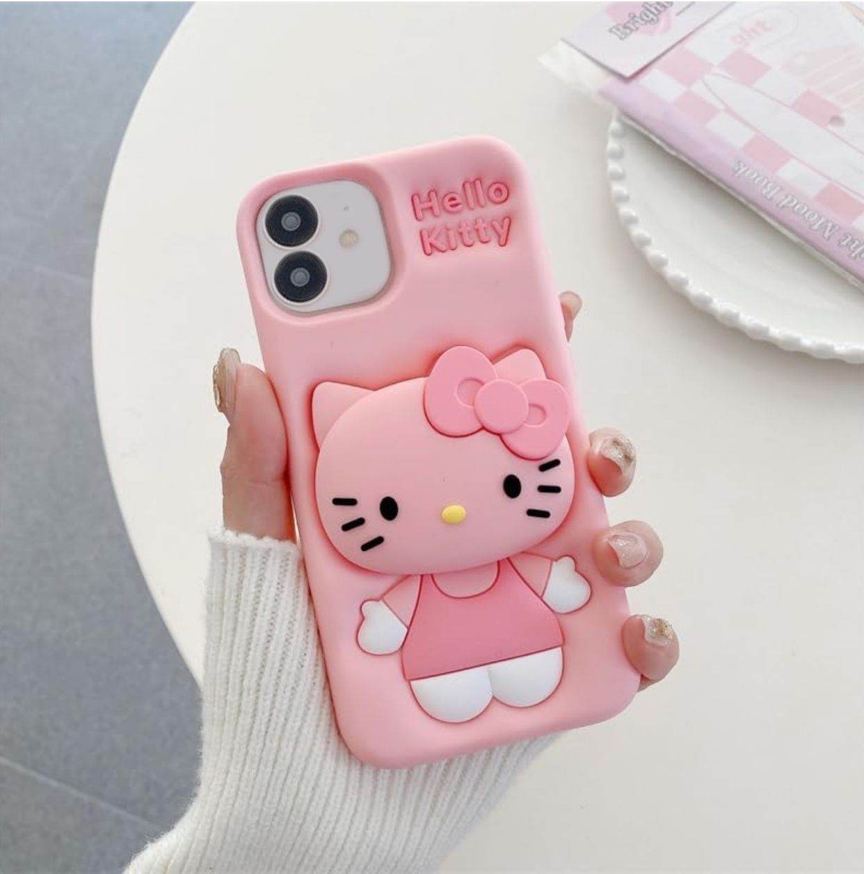 3D Cute Hello Kitty Pop Socket Holder Case - Pink - Guleel