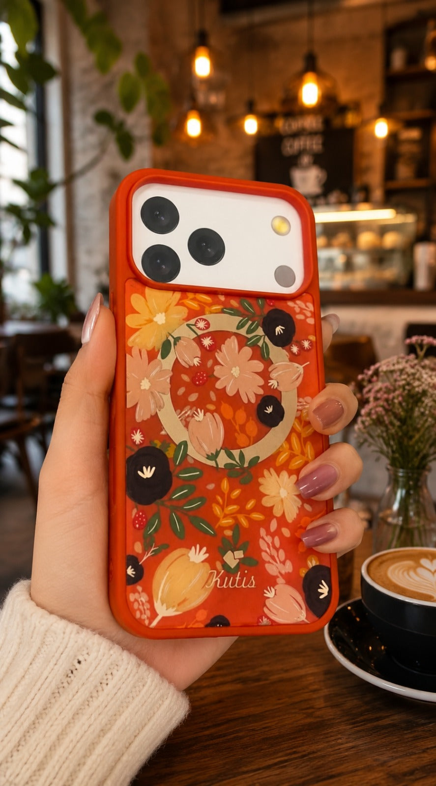 Premium Shockproof Flower Printed Magsafe Mobile Cover
