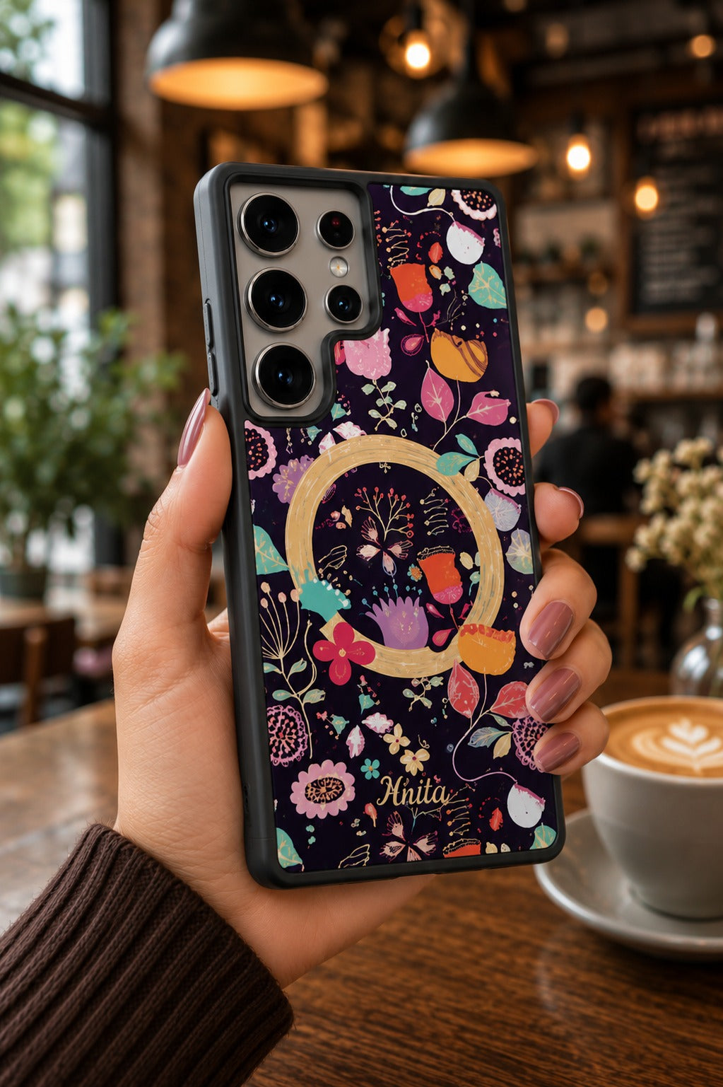 Premium Shockproof Flower Printed Magsafe Mobile Cover