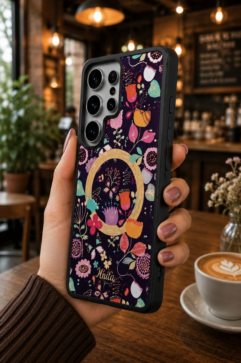 Premium Shockproof Flower Printed Magsafe Mobile Cover
