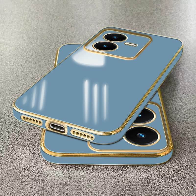 Vivo Y22 Premium Silicon Case Cover - Blue - Guleel