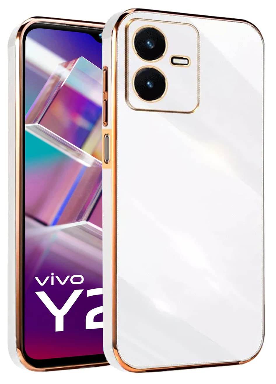 Vivo Y22 Premium Silicon Case Cover - White - Guleel
