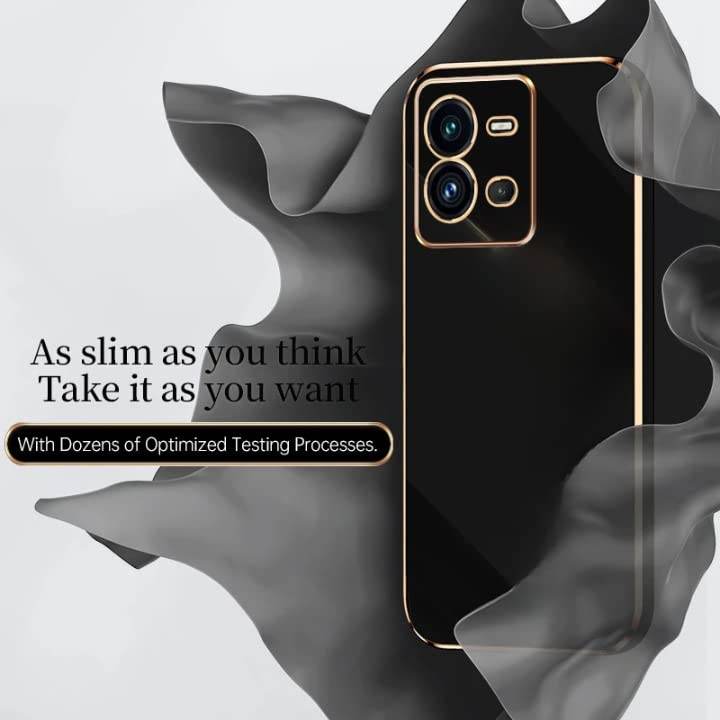 Vivo Y35 Premium Silicon Case Cover - Black - Guleel