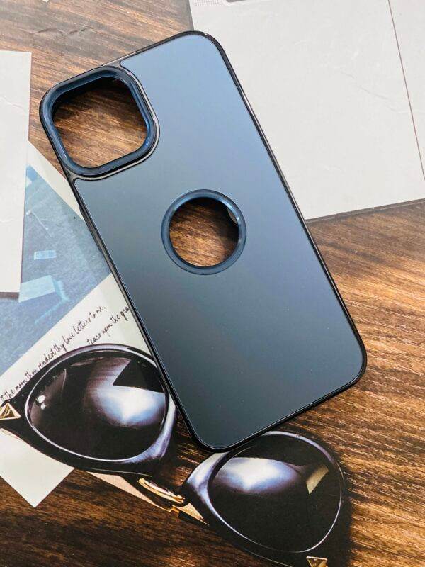 iPhone 14 Premium Shockproof Scratch Proof Logo Cut Cover- Dark Blue - Guleel