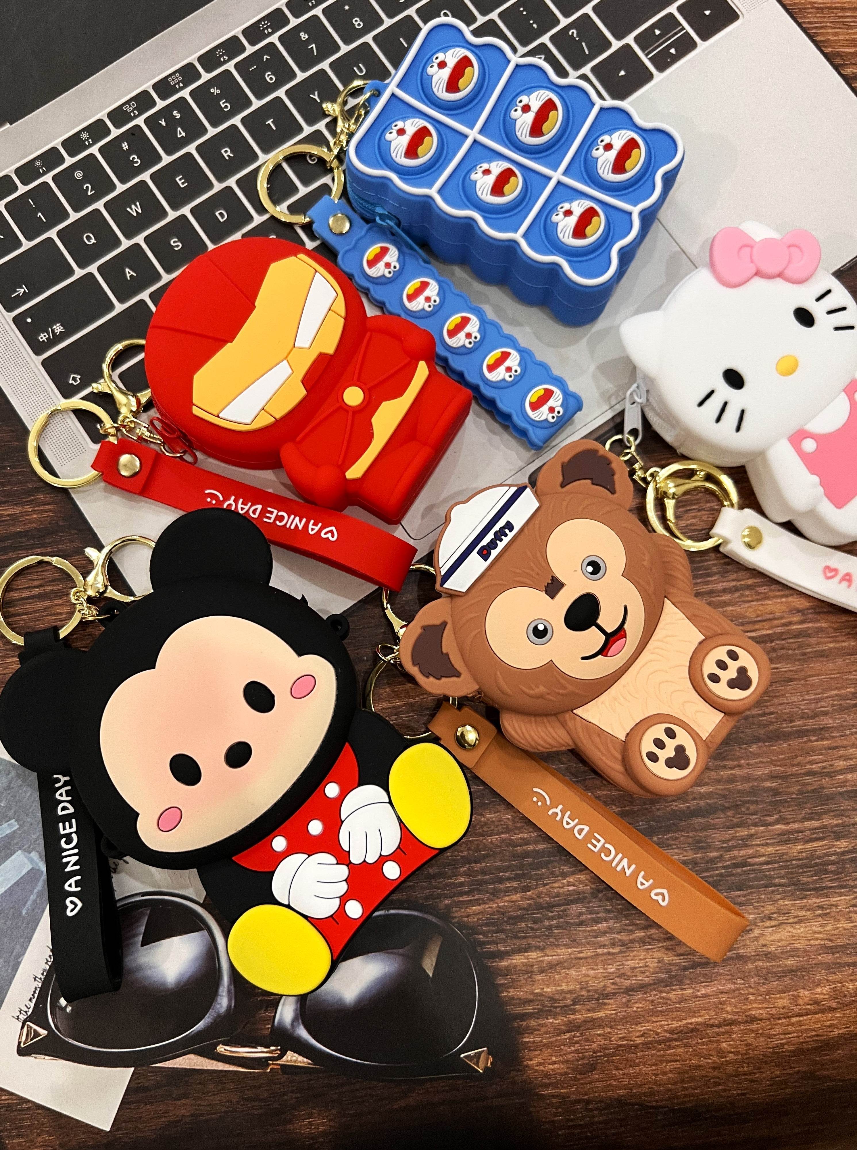 Universal Cartoon Accessories Organizer for Portable Charger, Cables, Earphone, Cord, SD Card - Doggy Brown - Guleel