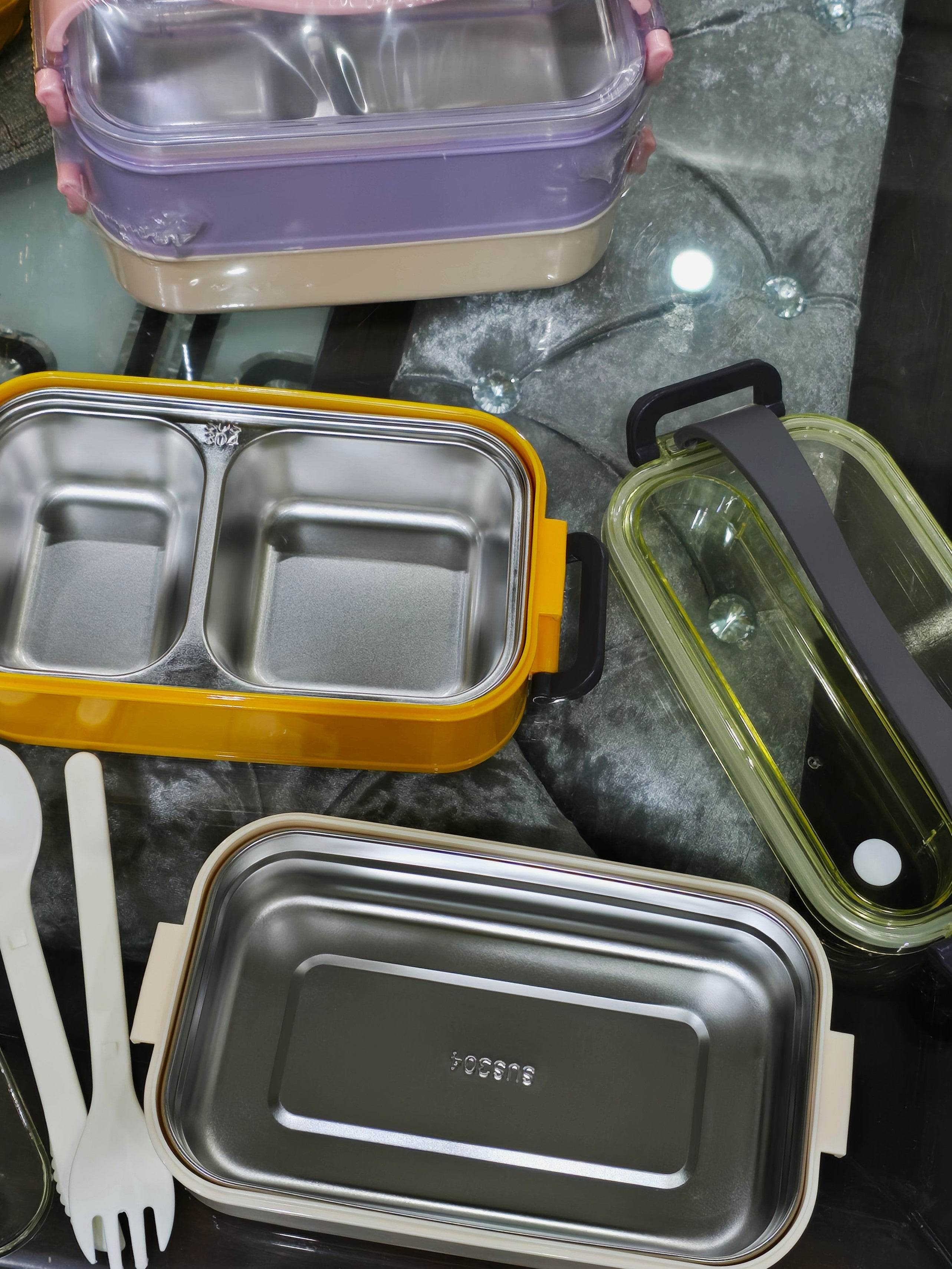 Double-Decker Lunch Box - Yellow - Guleel