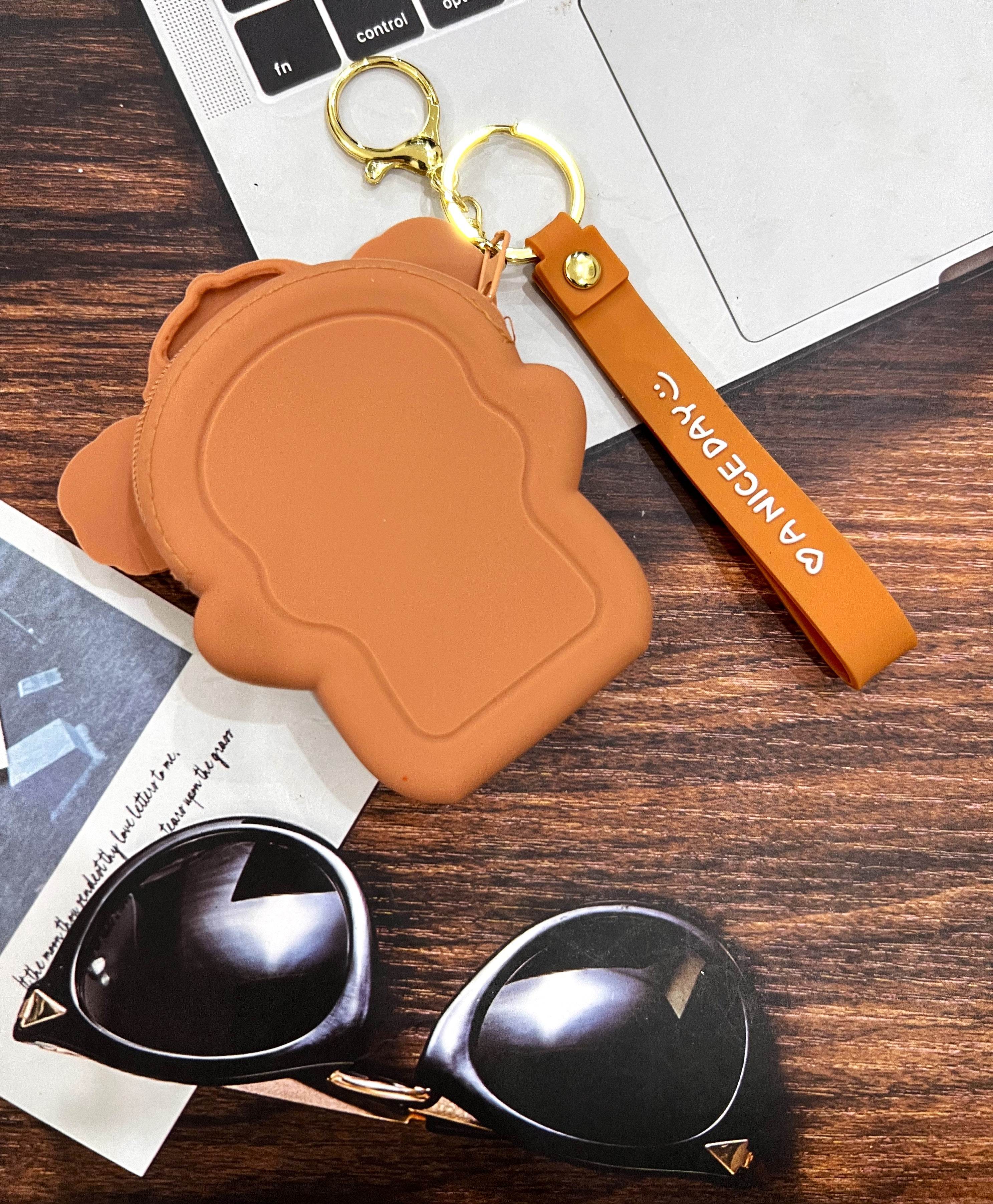 Universal Cartoon Accessories Organizer for Portable Charger, Cables, Earphone, Cord, SD Card - Doggy Brown - Guleel