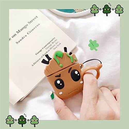 Airpod's 1 Cute Cartoon Silicone Apple Airpod's Case Cover ( Airpods Not Included ) - Brown - Guleel