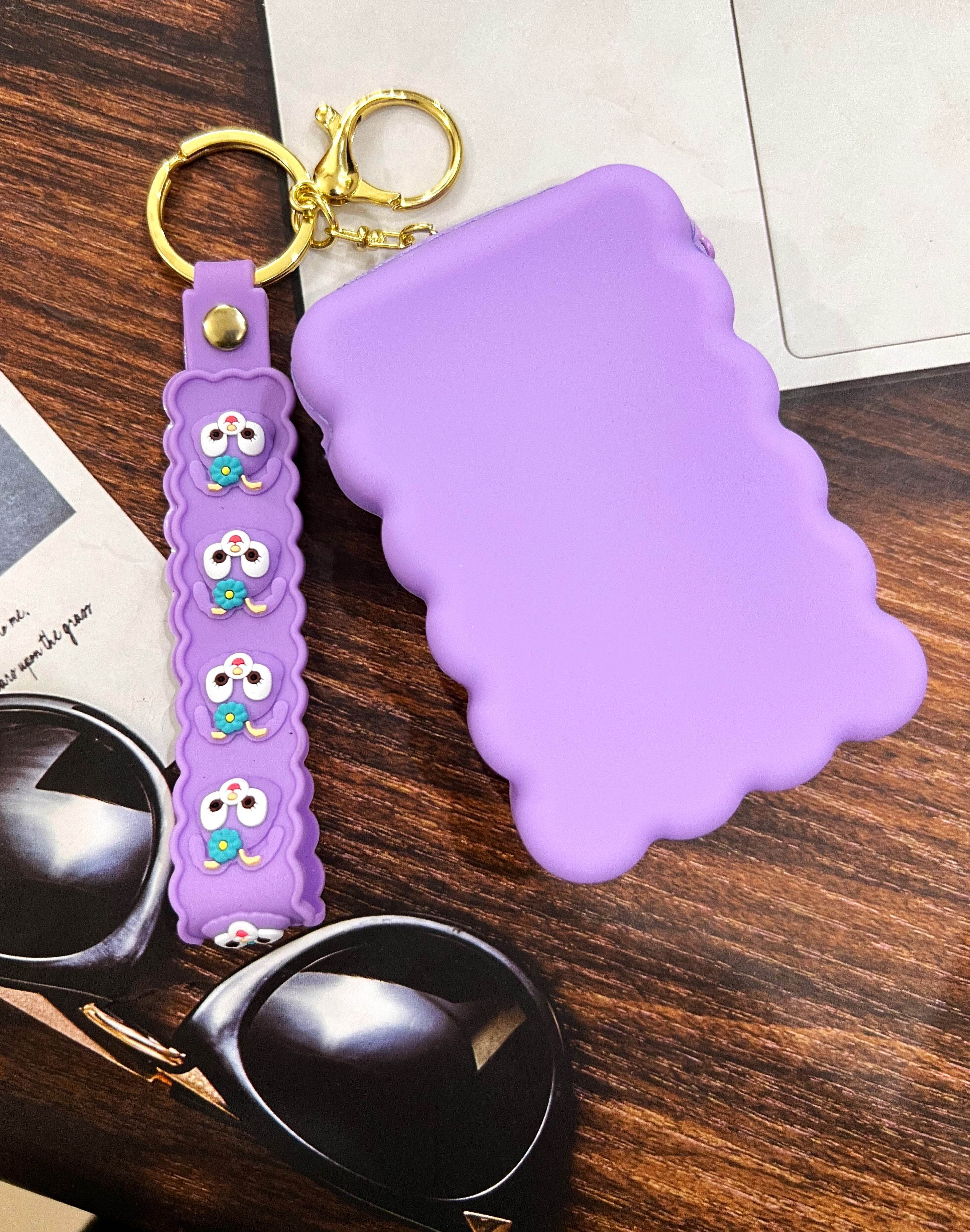 Universal Cartoon Accessories Organizer for Portable Charger, Cables, Earphone, Cord, SD Card - Rabbit Lavender - Guleel