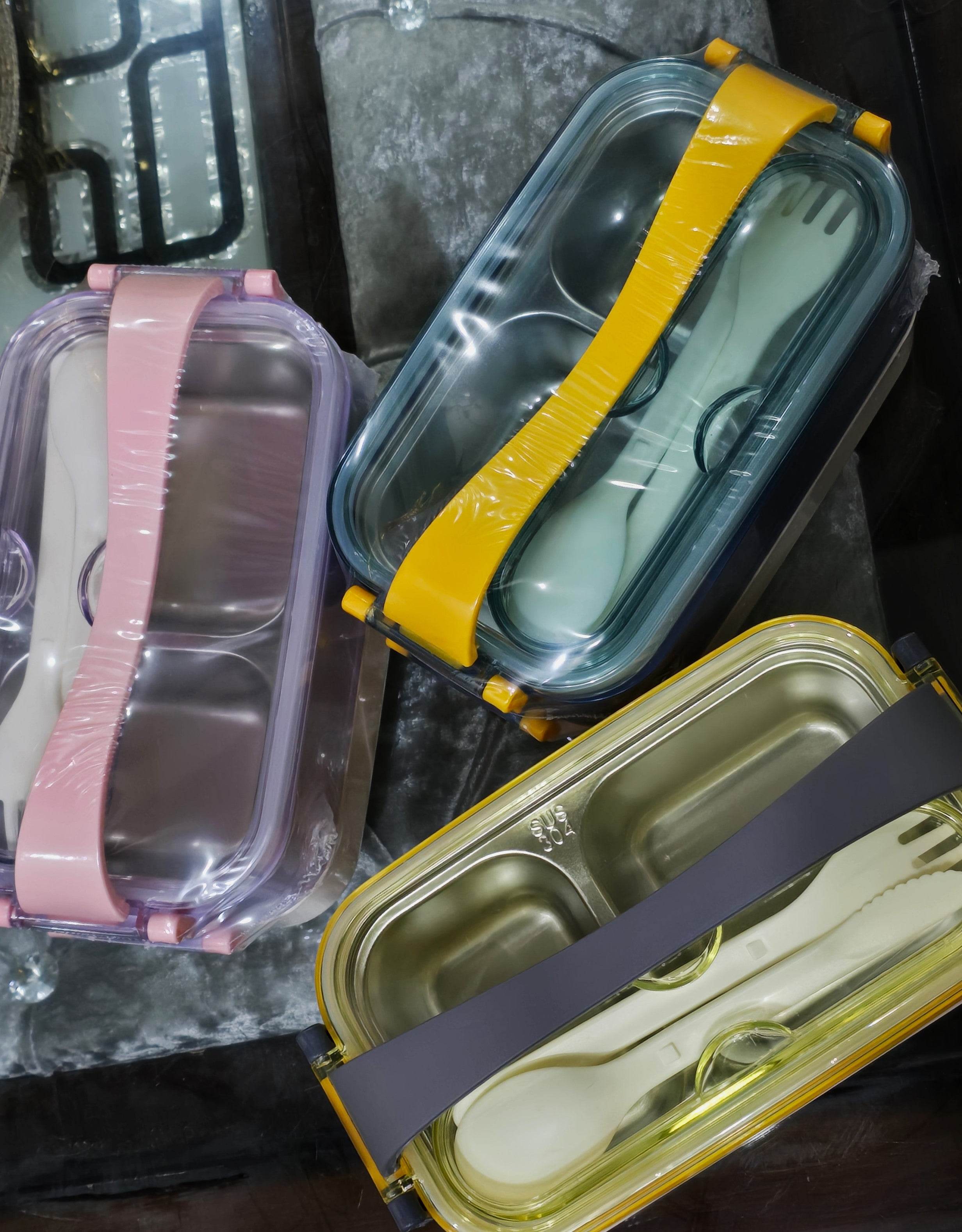 Double-Decker Lunch Box - Blue - Guleel