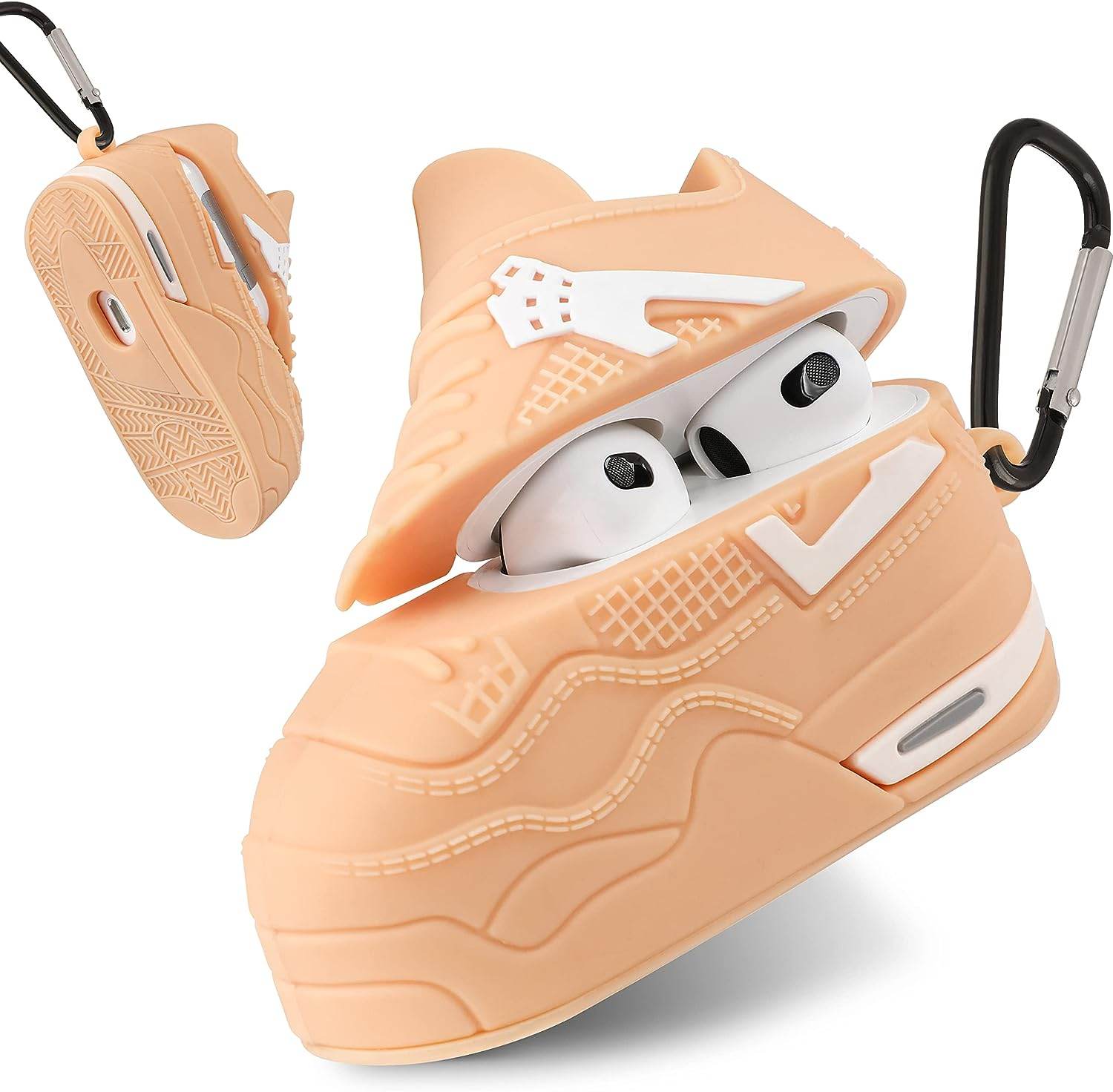 Airpod's 3 Cute Cartoon Silicone Case - Cream Shoes - Guleel