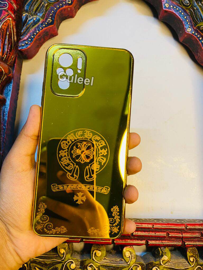 Redmi Note 10/10s Premium Gold Plated Mirror Finish Case Cover - Designer - Guleel