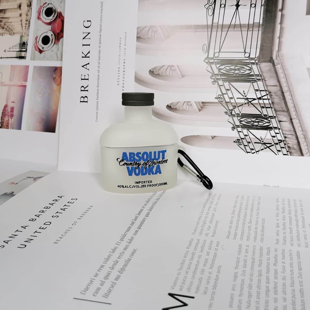 Airpod's 3 Cute Silicone Absolut Vodka Cartoon Silicone Case - White - Guleel