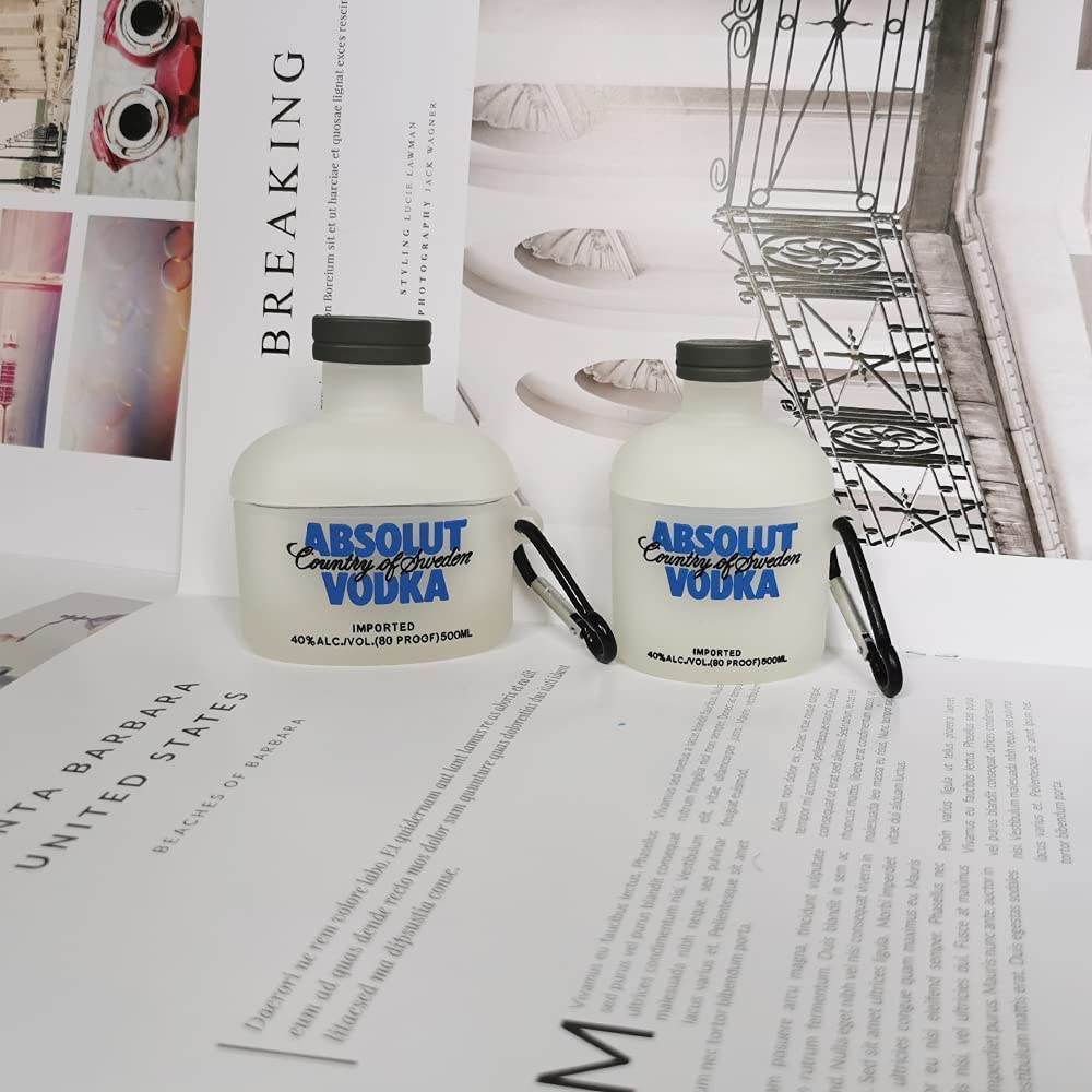 Airpod's 3 Cute Silicone Absolut Vodka Cartoon Silicone Case - White - Guleel