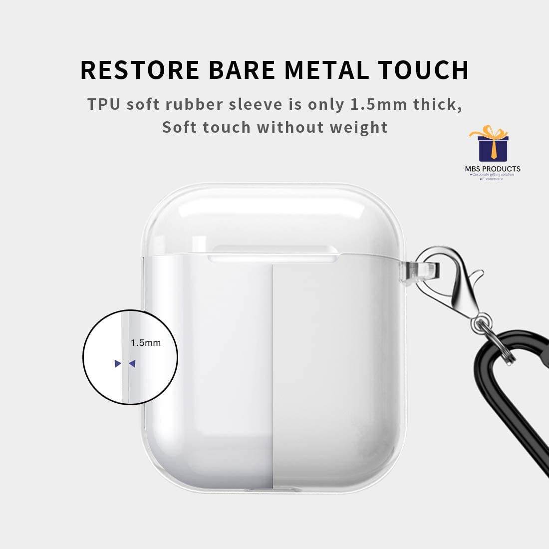 Airpod's 1 Soft Silicone Transparent Case Cover - Guleel