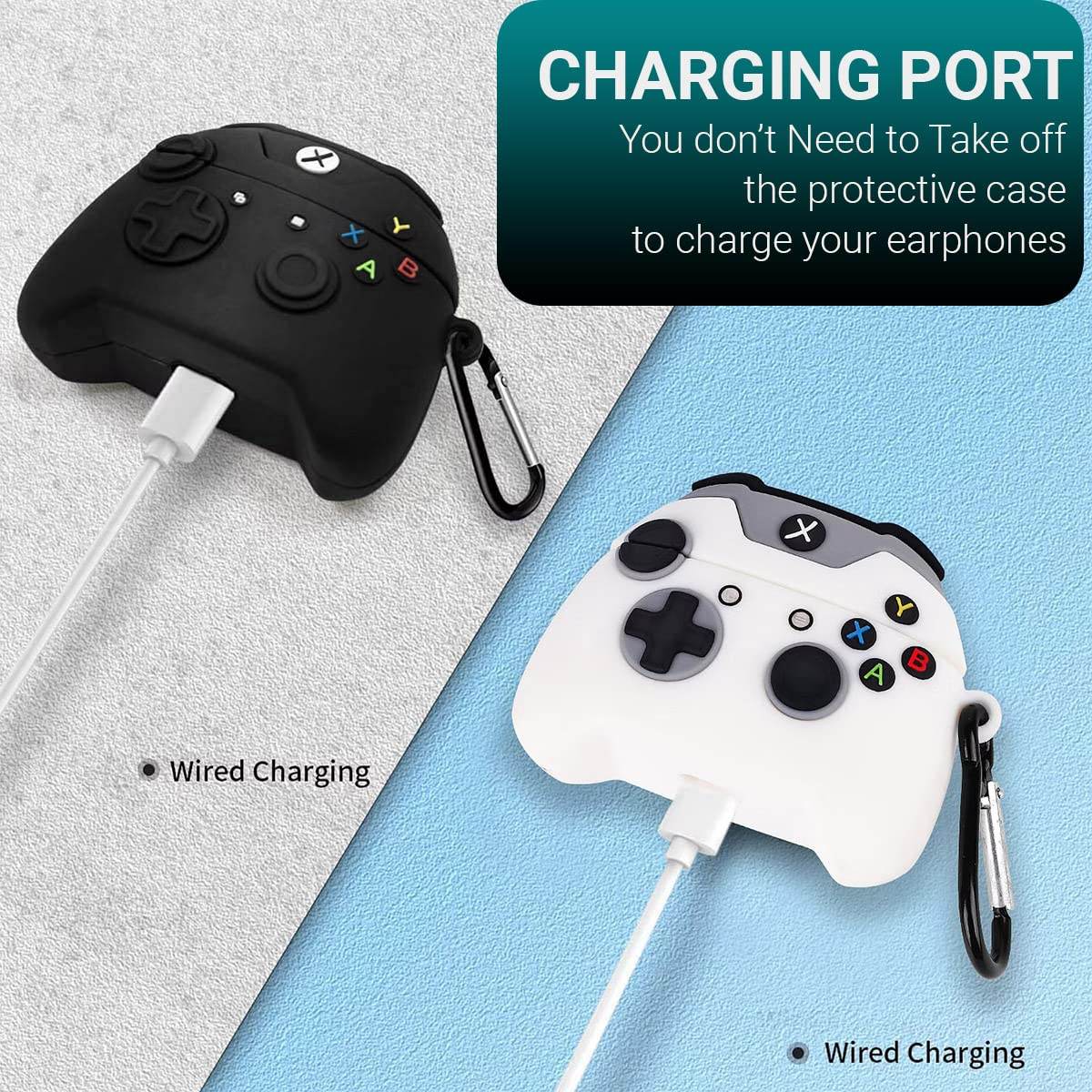 Airpod Pro 2 Cute Cartoon Silicon Case - Gaming Control White - Guleel