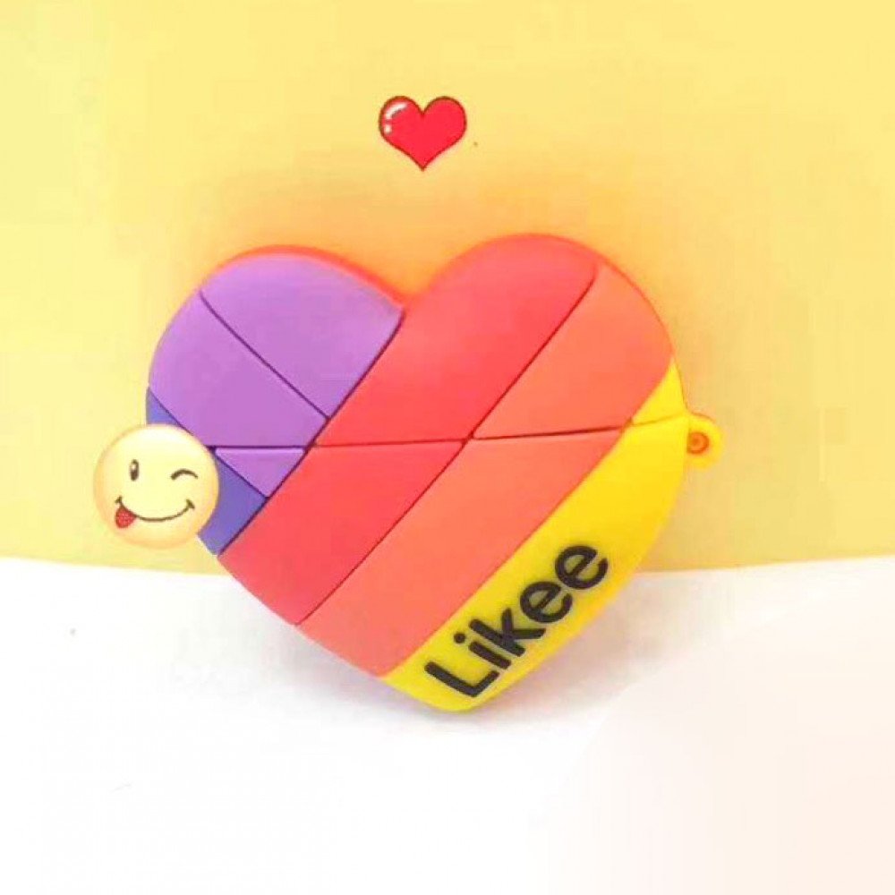 Airpods 2 Colorful Heart Silicone Case ( Airpods Not Included )