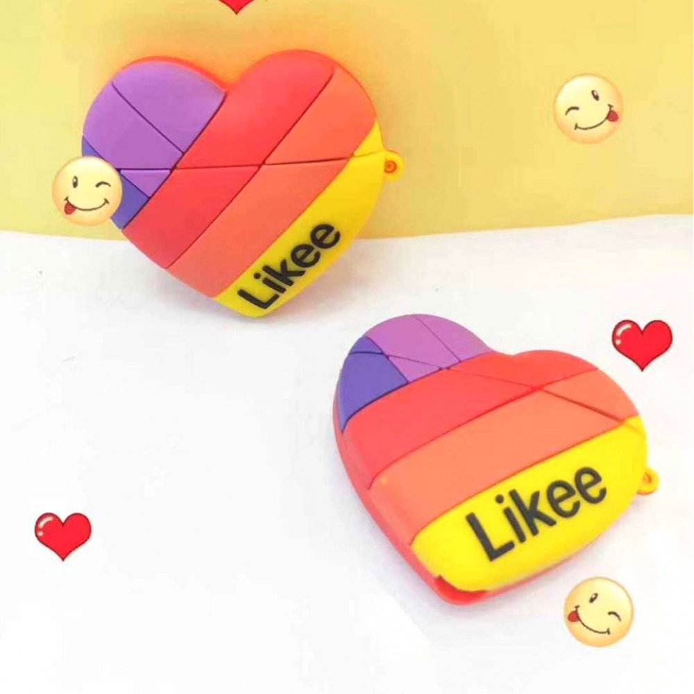 Airpods 2 Colorful Heart Silicone Case ( Airpods Not Included ) - Guleel