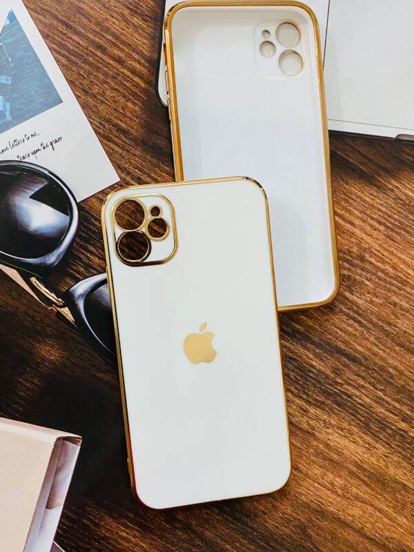iPhone 12 Premium Camera Protection Case Cover - White - Guleel