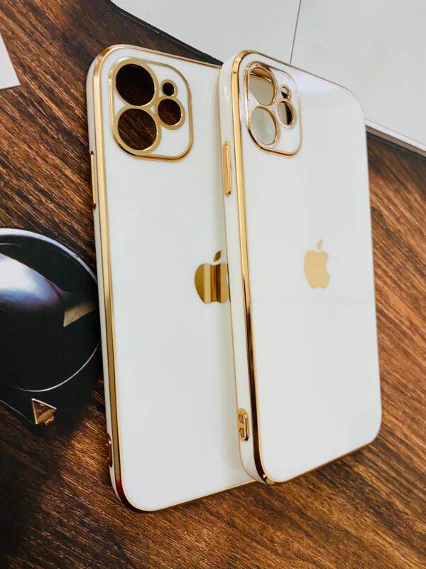 iPhone 12 Premium Camera Protection Case Cover - White - Guleel