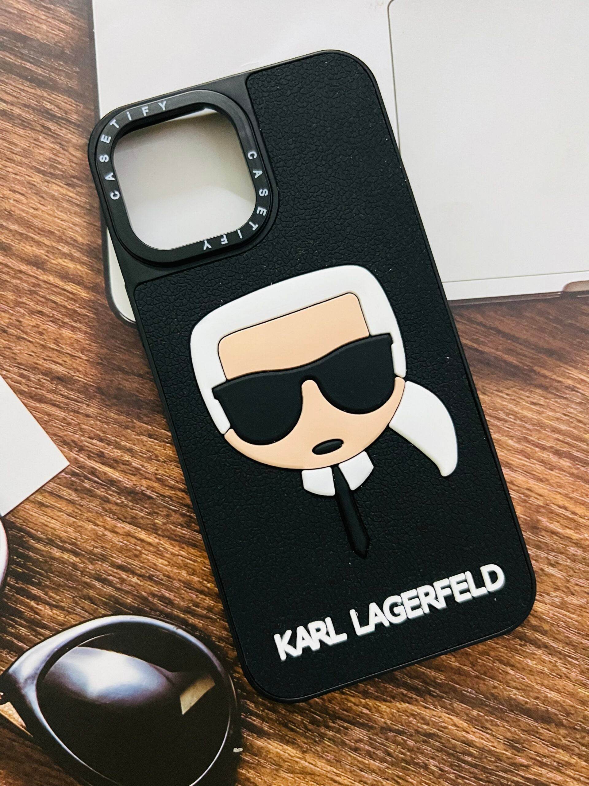 iPhone 13 Pro Max Premium karl Lagerfeld Case - Black Tie - Guleel