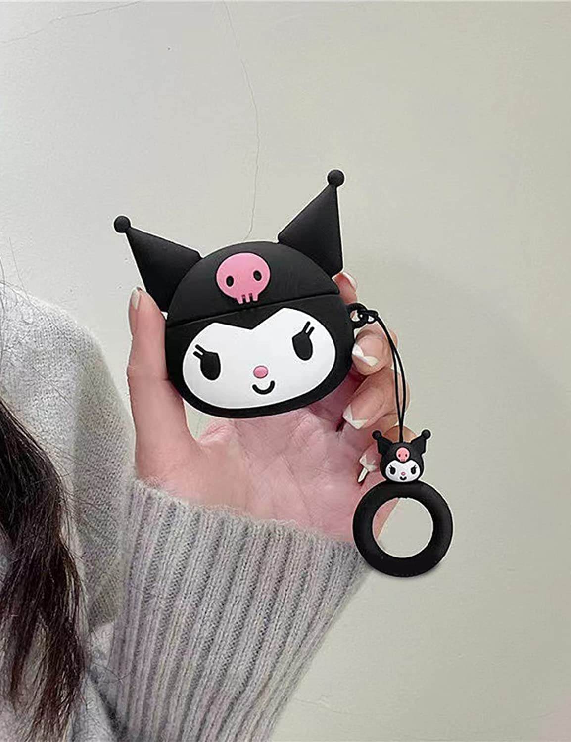 Airpod's 3 Silicone Cartoon Silicone Case - Black Pink - Guleel