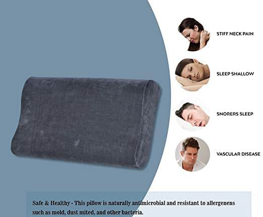 Cervical Pillow Contour Premium Medical Grade For Neck & Shoulder Pain Best For- Cervical Spondylitis, Neck Sprains/Stiff Neck & All Type Pain Reduction - Guleel