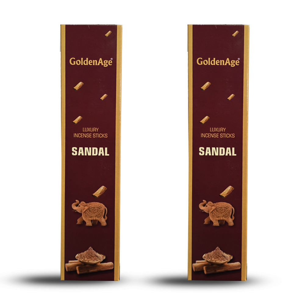 Luxury Incense Natural Floral Incense Sticks (Bundle Pack of 2) I Fragrances - Sandal I 100% Organic Agarbatti