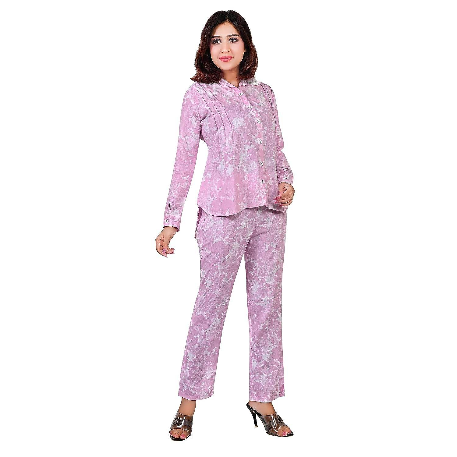 Cotton Co-ord Set Relaxed Fit - Pink - Guleel