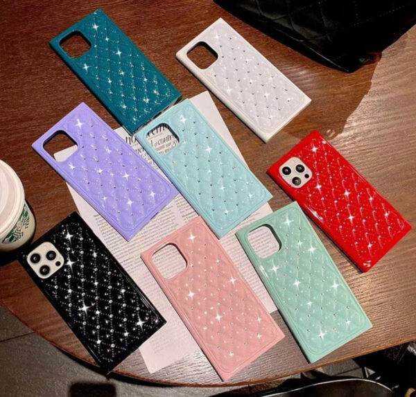 Premium Shockproof Diamond Back Cover - Light Blue - Guleel