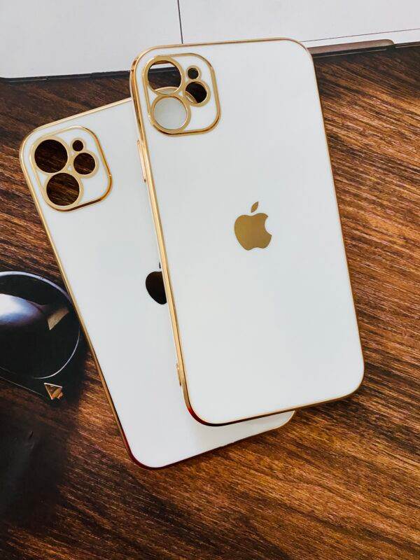 iPhone 11 Premium Silicone Camera Protection Case - White - Guleel