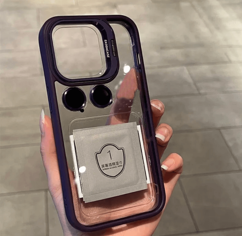 Premium Camera Lens Protector with Metal Frame Holder Transparent Case with FREE Lens - Guleel