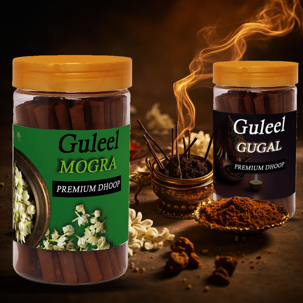 Mogra & Gugal Flavoured Agarbatti Pack of 2 – Pure Floral Incense Sticks For Puja & Meditation