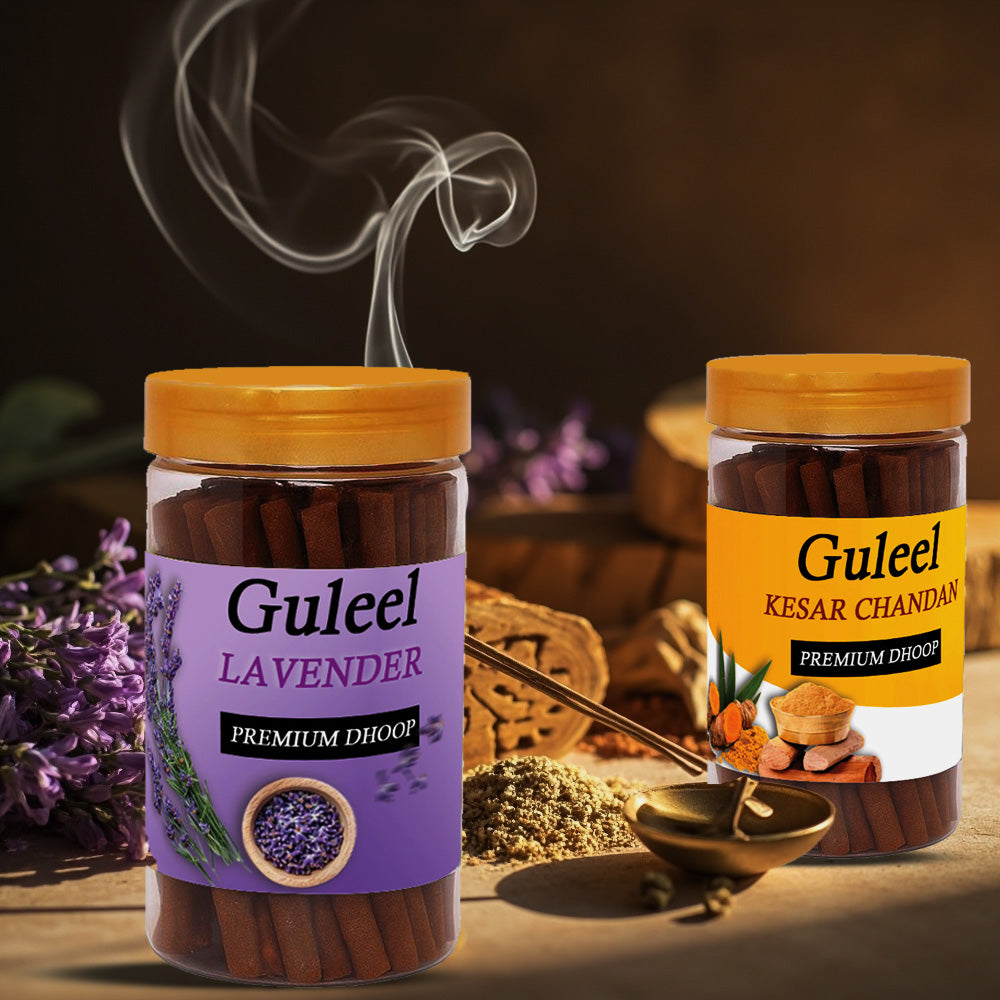 Lavender & Chandan Flavoured Agarbatti Pack of 2 – Pure Floral Incense Sticks For Puja & Meditation