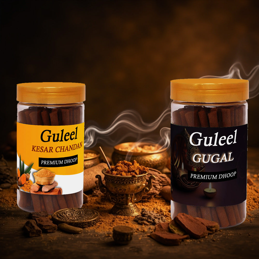 Gugal & Chandan Flavoured Agarbatti Pack of 2 – Pure Floral Incense Sticks For Puja & Meditation