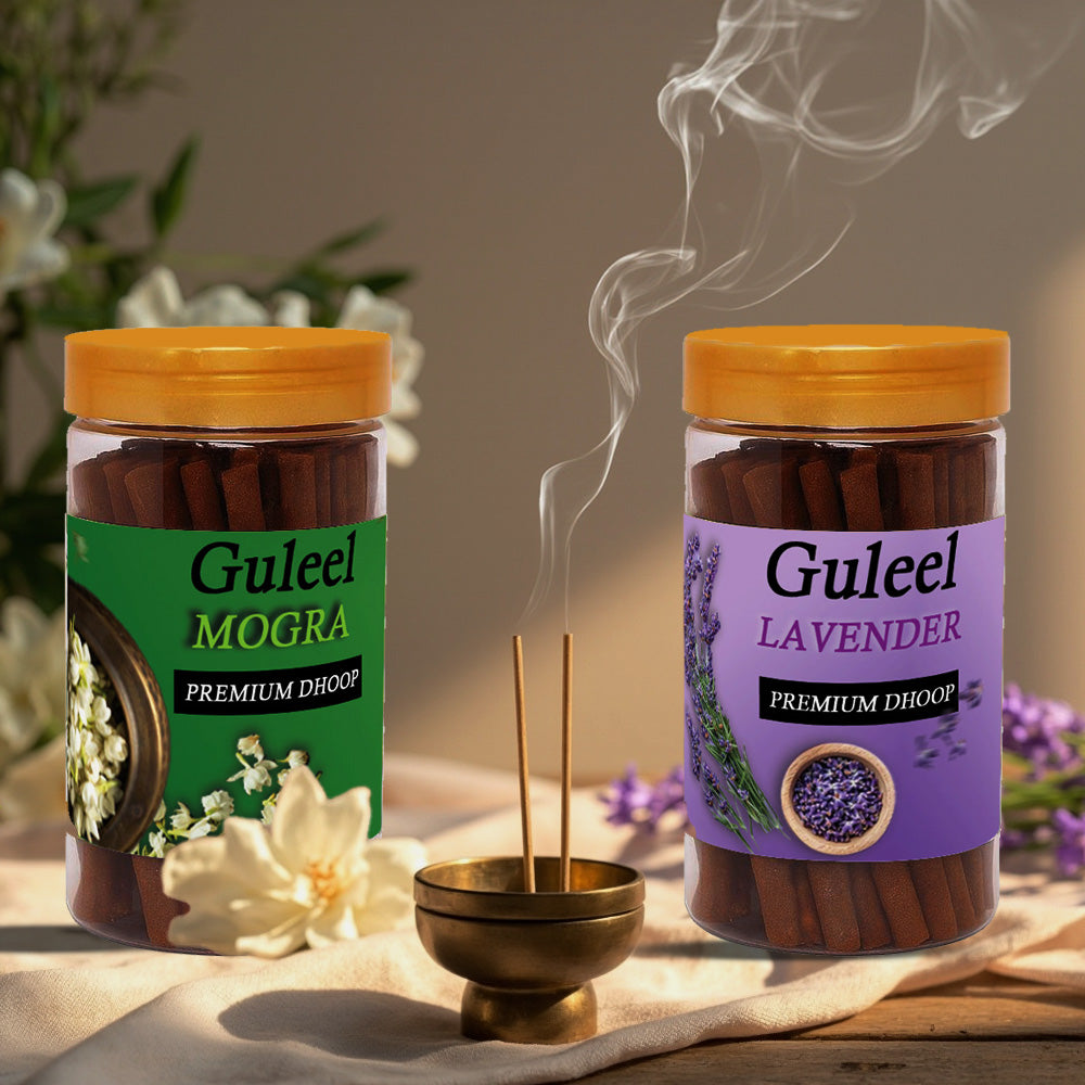 Mogra & Lavender Flavoured Agarbatti Pack of 2 – Pure Floral Incense Sticks For Puja & Meditation