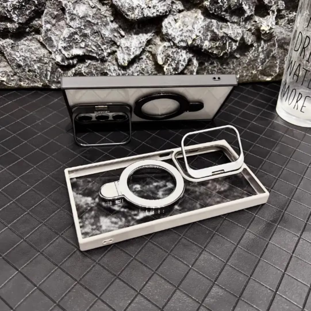 Premium Transparent Magsafe Stand Mobile Cover