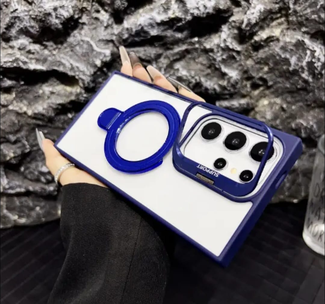 Premium Transparent Magsafe Stand Mobile Cover