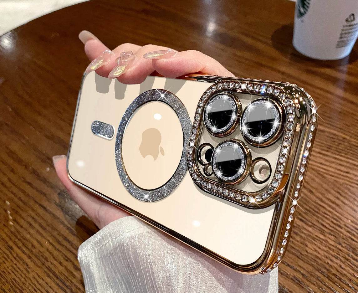 Premium MagSafe Transparent Diamond Pattern Case - Guleel