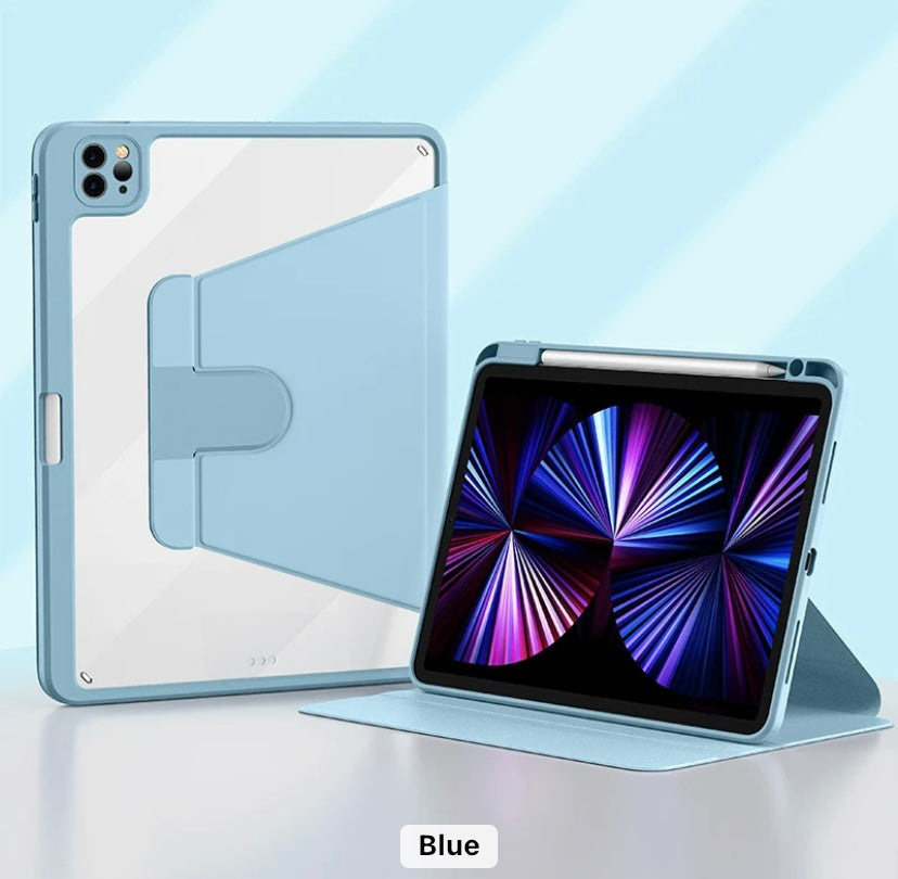 Rotatory Flip Stand Case Cover For Apple iPad Pro 11 ( 2021 3rd Generation ) ( A2301 , A2459 , A2460 ) ( 2020 ) ( A2068 , A2230 , ( 2228 ), A2231 ( 11" Inch - Mint Green